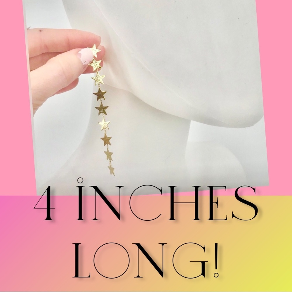 Gold Lightweight Metal Statement Earrings